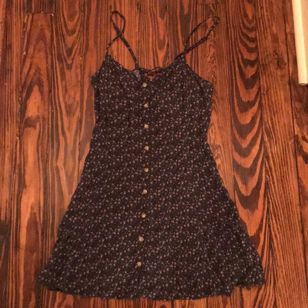 American eagle gray floral dress